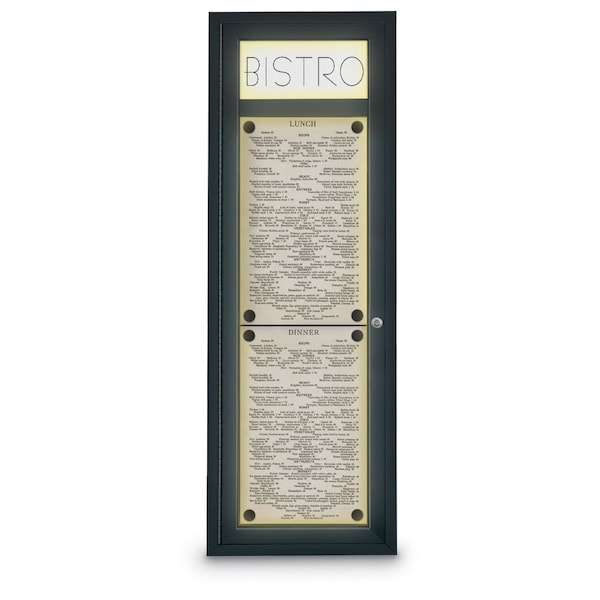 Sliding Door Indoor Enclosed Corkboard, 7